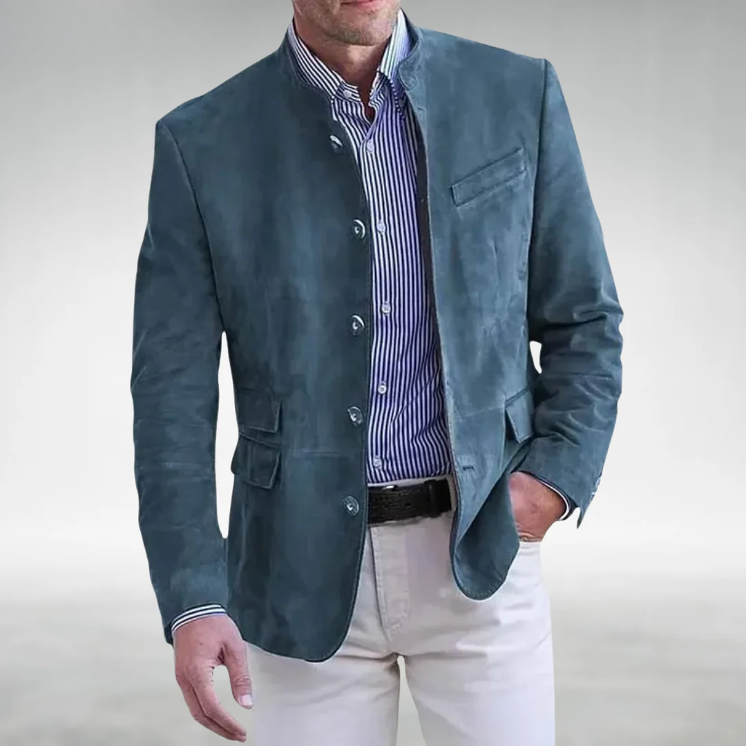 Elvani | Veste en cuir suédé