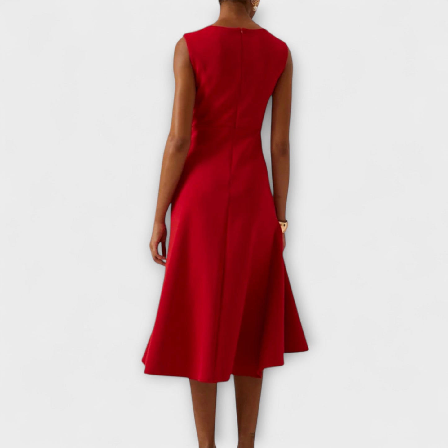 Juliette | Robe midi asymétrique drapée