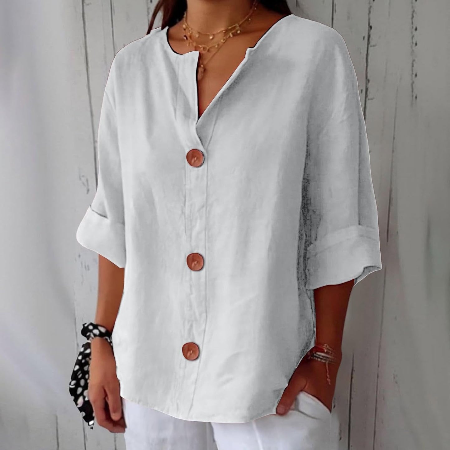 Clara | Blouse en lin décontractée