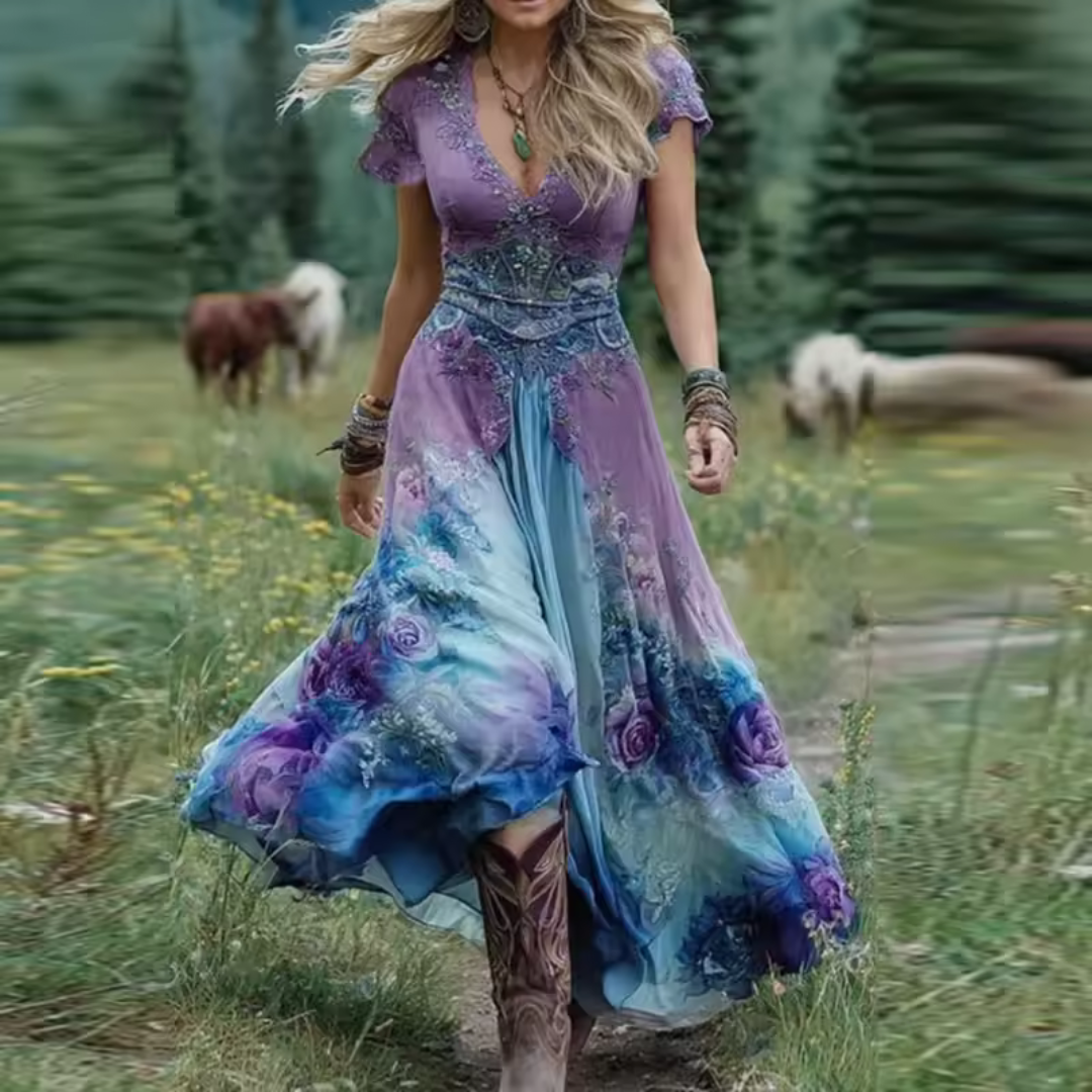 Celestine | Robe fluide à imprimé fleuri et coupe élégante