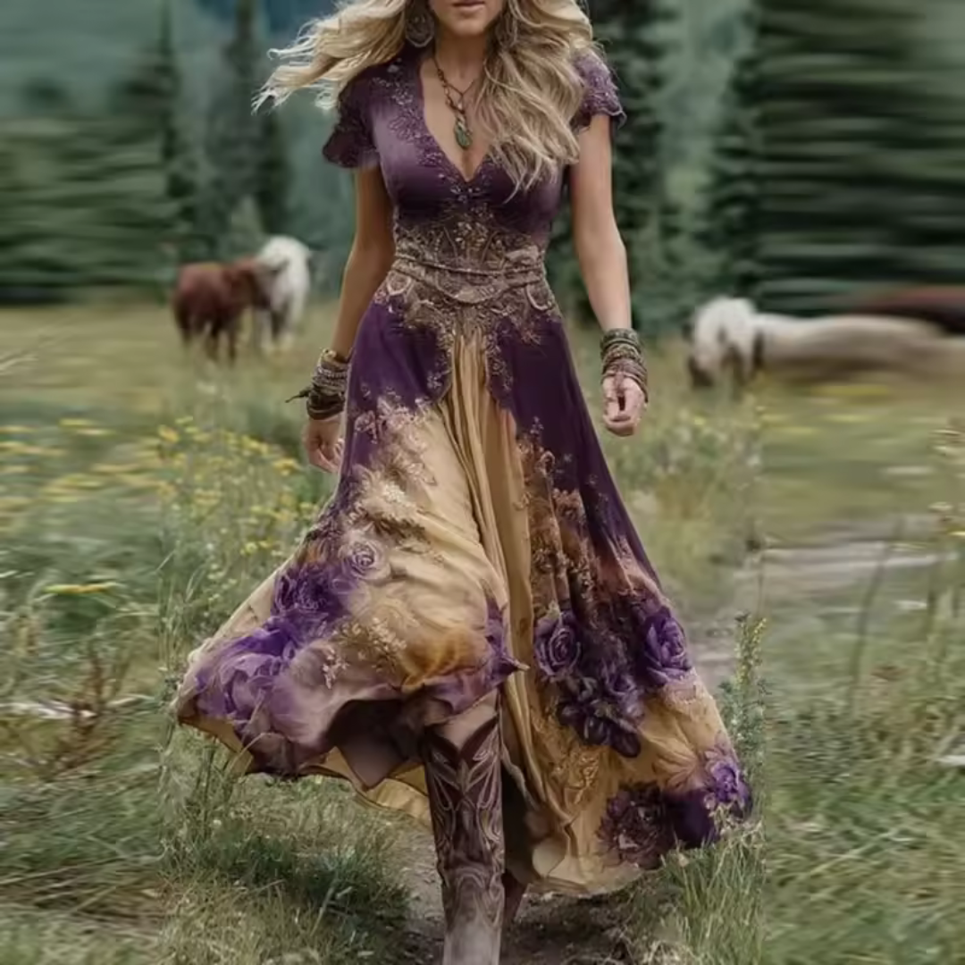Celestine | Robe fluide à imprimé fleuri et coupe élégante