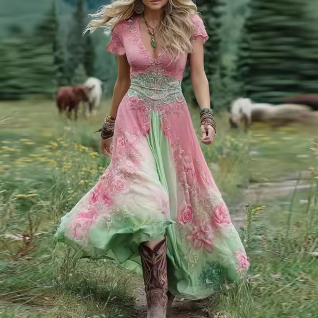 Celestine | Robe fluide à imprimé fleuri et coupe élégante