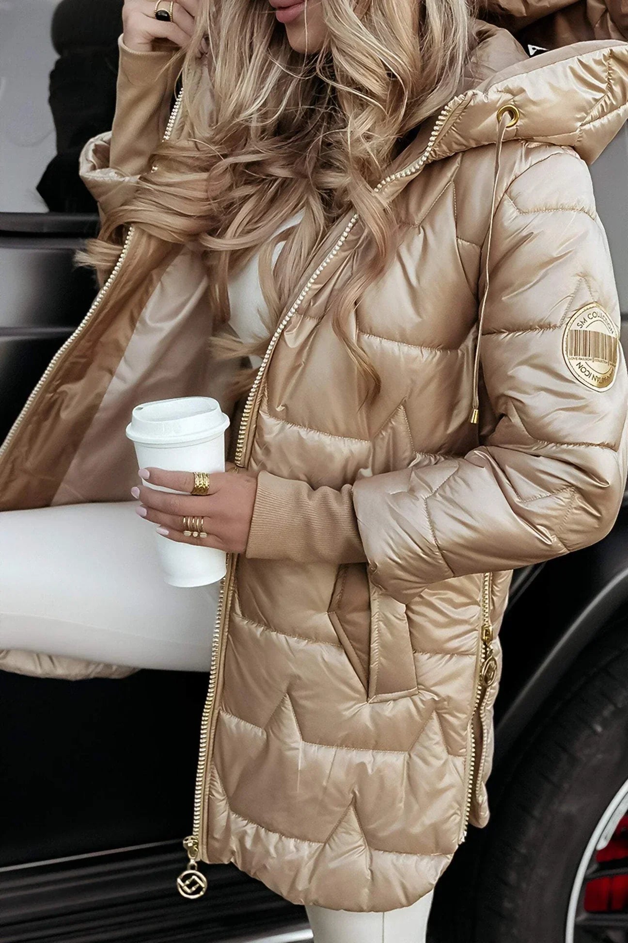 Nolwen | Manteau d’Hiver Élégant avec Capuche et Rembourrage