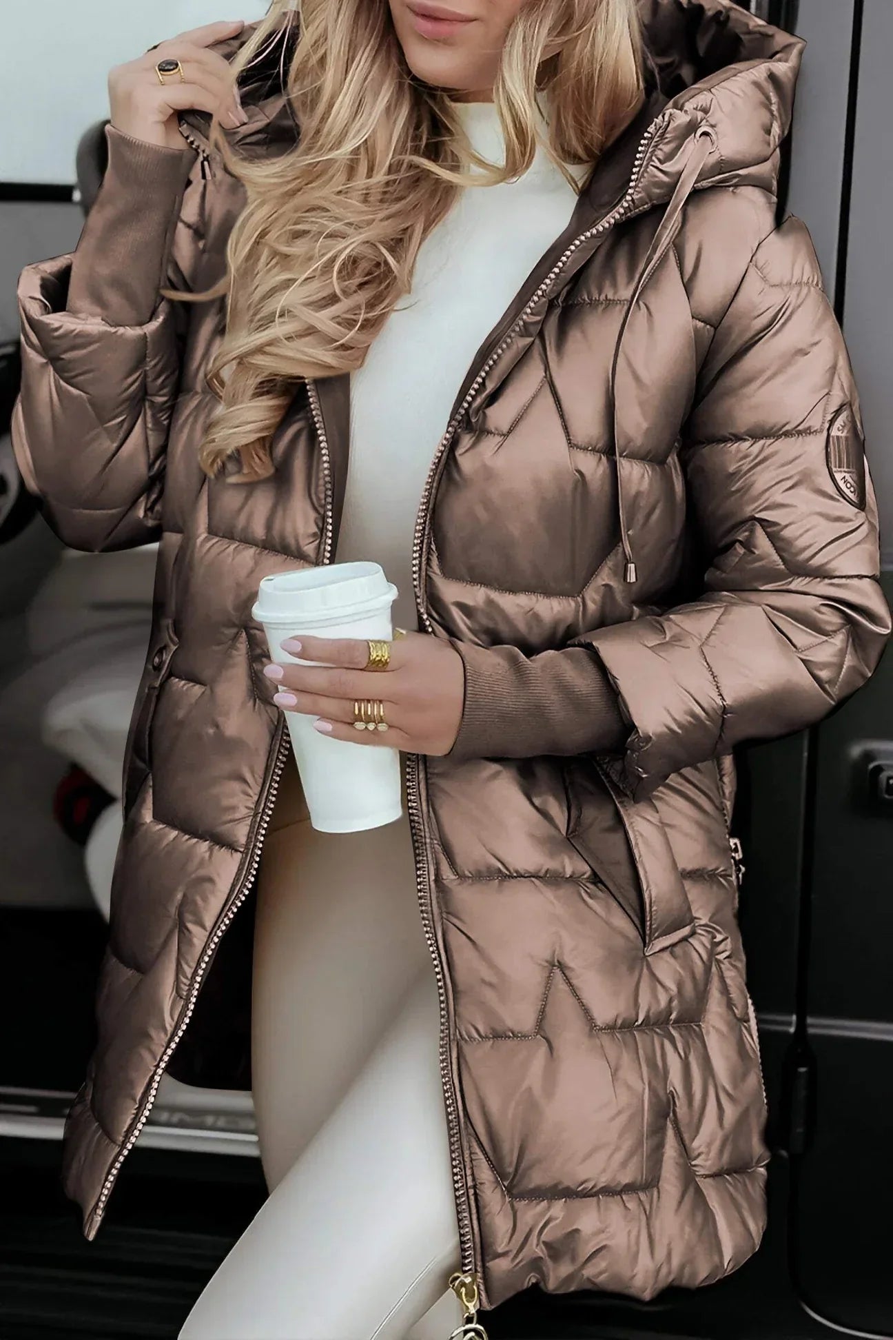 Nolwen | Manteau d’Hiver Élégant avec Capuche et Rembourrage