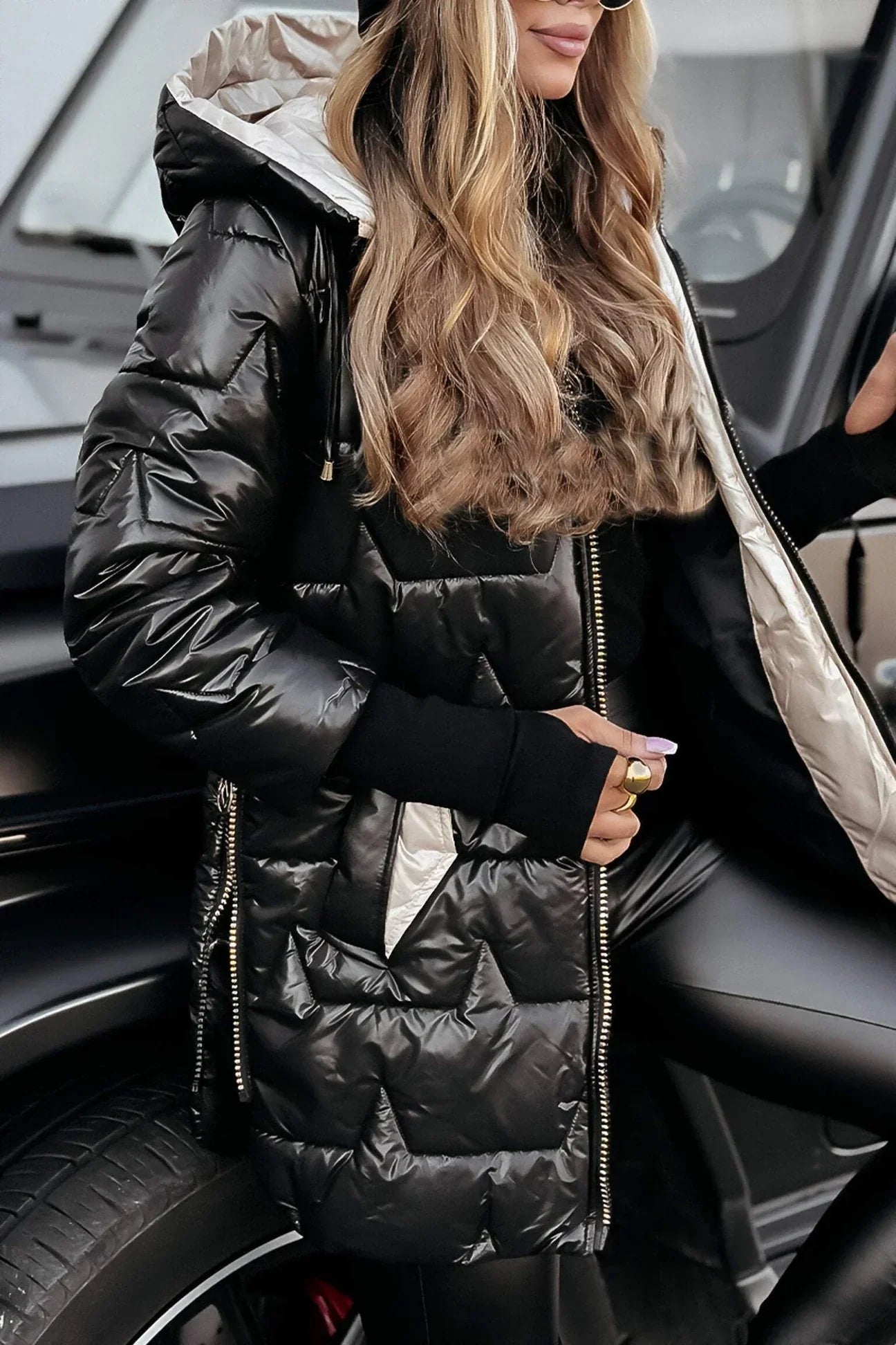 Nolwen | Manteau d’Hiver Élégant avec Capuche et Rembourrage