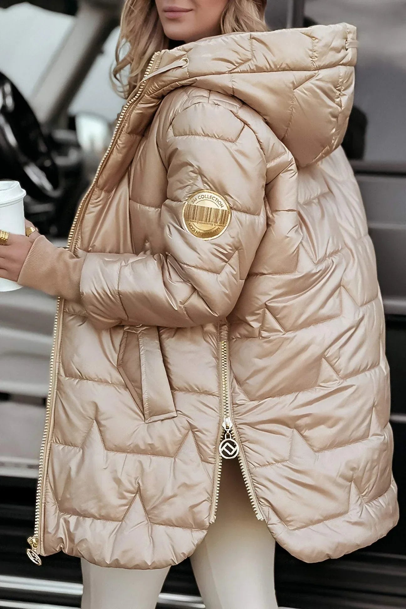 Nolwen | Manteau d’Hiver Élégant avec Capuche et Rembourrage