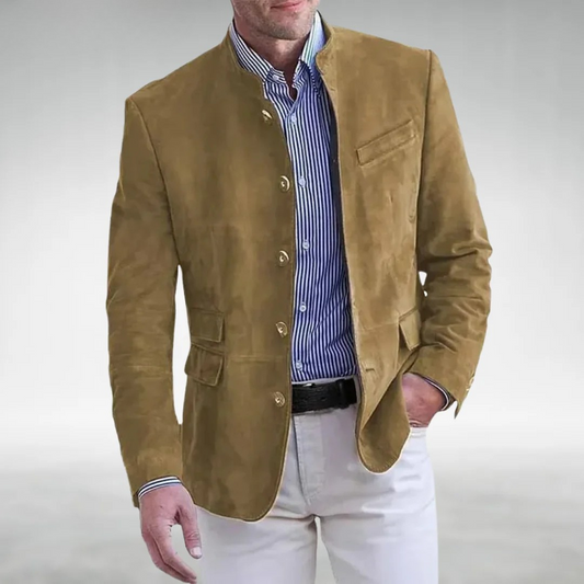 Elvani | Veste en cuir suédé