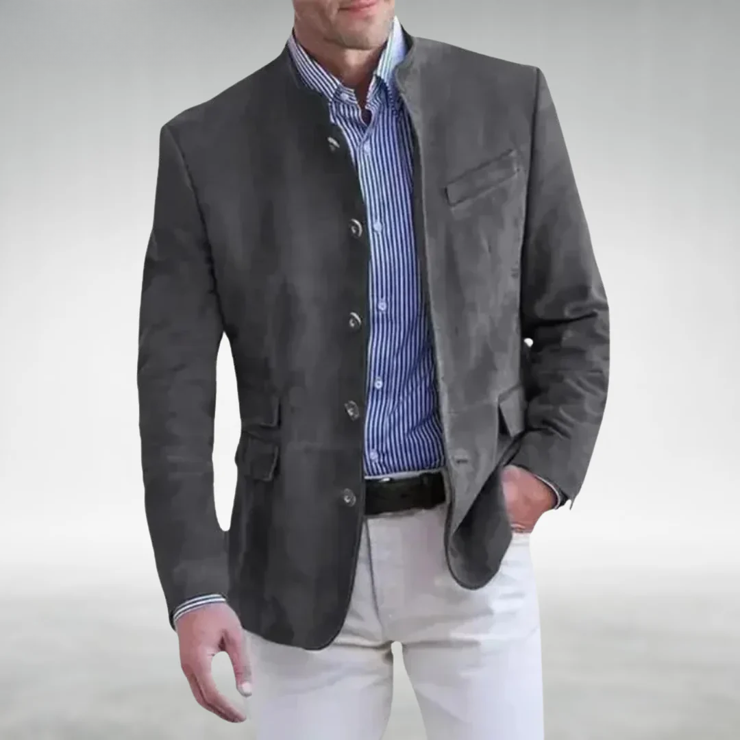 Elvani | Veste en cuir suédé