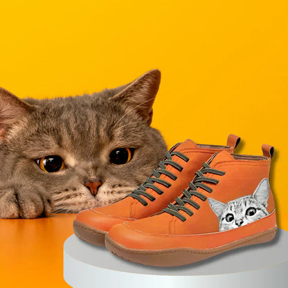 Clémentine | Bottines en cuir pour les amoureuses des chats