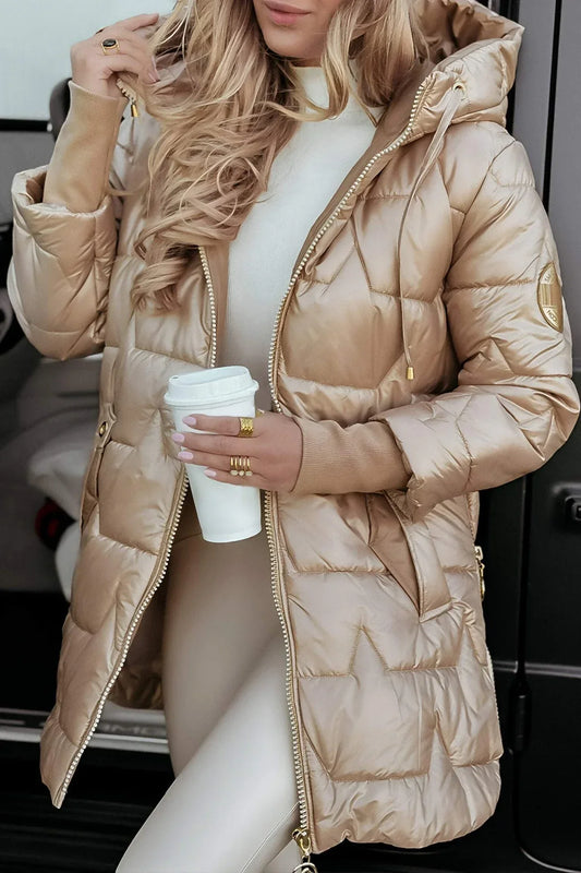 Nolwen | Manteau d’Hiver Élégant avec Capuche et Rembourrage